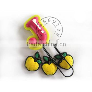 Innovation 2014 factory dierctly sales 3d soft pvc J letter paper clip