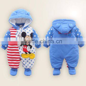 Micro Fleece Baby bunting baby romper winter with baby boys