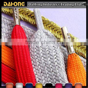 OEM supplier multi colored flat glitter wholesale drawstring cord