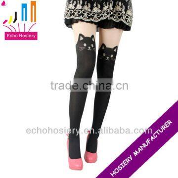 fashion jacquard CAT design tights