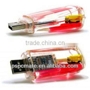 Usb Flash Drive,flash Disk With Liquid And Floater
