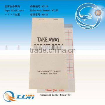 Take Away Docket Book,take Away Docket Book,