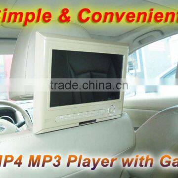 9'' HD digital screen Car TFT LCD Headrest Monitor with MP5 & Game