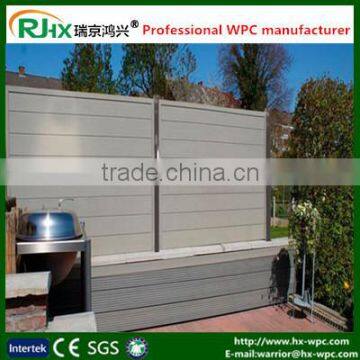 WPC modern wood fence panels for outdoor decorative garden fencing