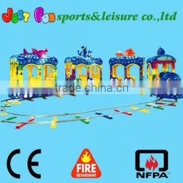 customized electric track train, under sea world train ride for sale