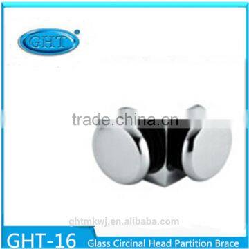 Stainless Steel Corner Connector Glass Circinal Head 90 Degree Double Partition Brace