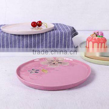 Creative Japanese Korean Flat Ceramic Dinner Plate HY1671902 photo-5