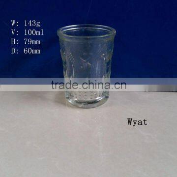 XuZhou glassware supplier round glass candle jar in China SLJc28