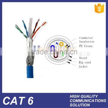 HUIYUAN AL+Braiding type indoor 305m Cat6A network cable