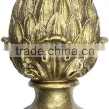 Antique Gold Leaf Large Artichoke Finial photo-5