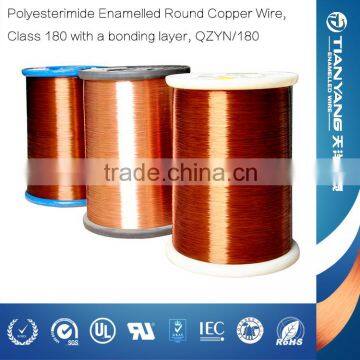 Polyesterimide Enamelled Round Copper Wire with a bonding layer, Class 180