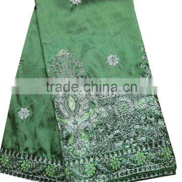 New Design African Blue Silk George Lace Indian George Lace With Sequins Fashion Design George Clothing photo-5