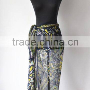 High Quality Mature Design Transparent Polyester Chiffon Sarong Pareo photo-3