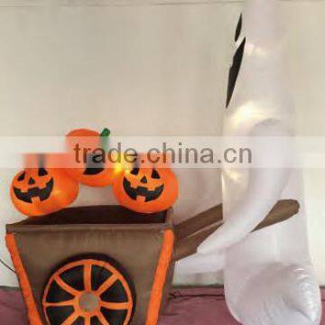 180CM Interesting Inflatable Ghost Moving Cart For Halloween /Inner & Outerdoor Decoration