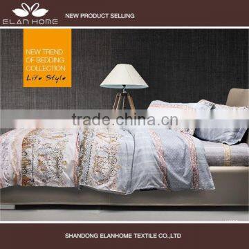 100% cotton 133*72 40s*40s reactive printting luxury bed sheet with zipper