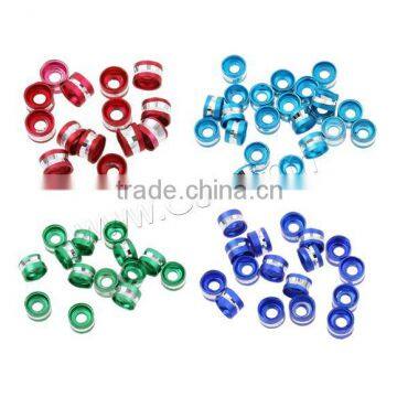 Aluminum Spacer Bead, Rondelle, painted, more colors for choice, nickel, lead & cadmium free, 6x4mm, Hole:Approx 2mm, Approx 100