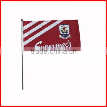 100% polyester screen printing flag,14*21cm decorative flag