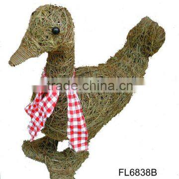 Bleached Rattan Animal Garden Decoration