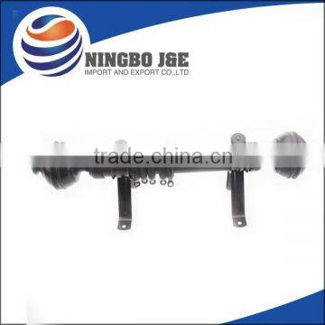 Hot Sale Wood Color Iron Curtain Rod With Accessories