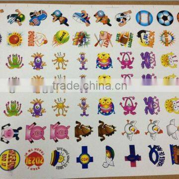 customized kids cartoon design temporary tattoo