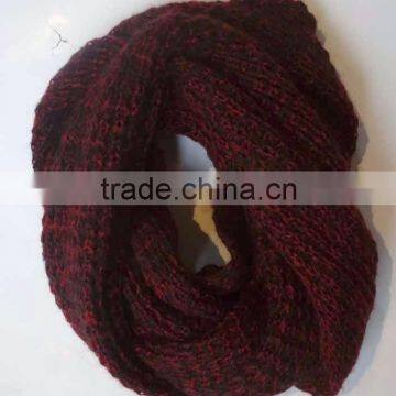 100% Acrylic Wave Point Knitted Scarf and Snood,women Scarf Knitting Pattern,knitting Pattern Snood Scarf photo-2