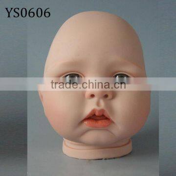 Hot selling soft vinyl reborn doll kits fashion doll head doll