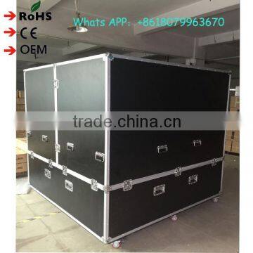 Large black flightcase for 180cm mirror ball custom aluminum flight case