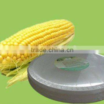 Biodegradable Disposable Cornstarch 9 Inch Plastic Plate With Shrink Pack