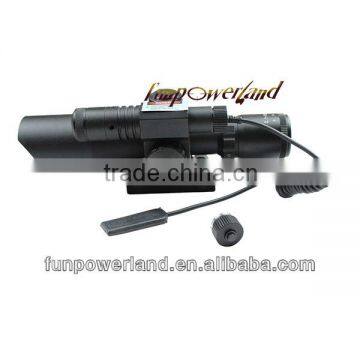 Funpowerland Tactical riflescope 2.5-10x40 with green laser sight with mouse rail switch