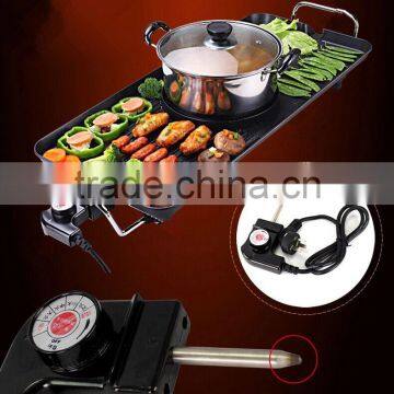 Recommended High efficiency electric raclette grill Combined With Hot Pot