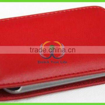 red mobile phone leather keyboard case for htc