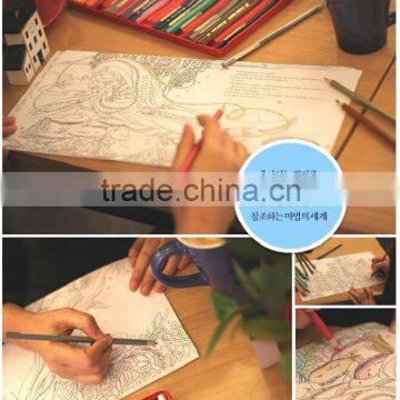 2015 Wholesale New Arrive Hand-painted Secret Garden Series Alice in Wonderland Adult Coloring Books photo-2