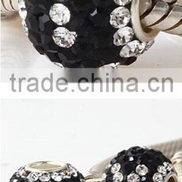 High Quality sterling silver crystal alphabet beads