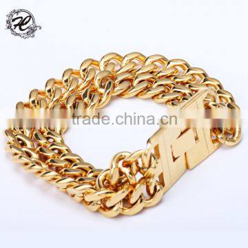 Top selling Jewelry cheap Stainless Steel girls gold chunky Chain Bracelet