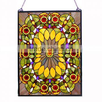 TW1824028, W18"H24" tiffany panel, hanging panel, tiffany windows, stained glass panel, stained glass windows