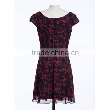 Factory Supply New Pattern Short Sleeve Printed Long Traditional Dress for Women Summer photo-3
