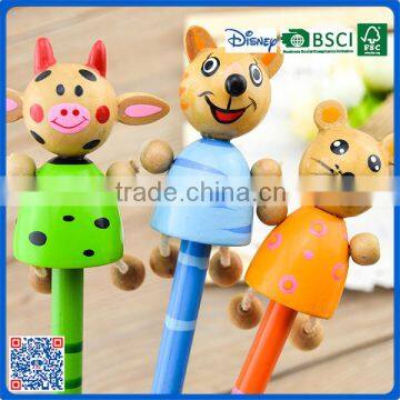 2016 New Arrival Promotion Cute Wood HB Pencil With Lovely Doll for School Kids photo-3