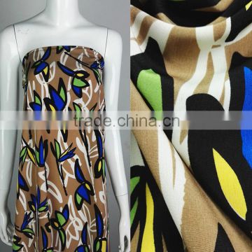 High quality clover printing polyester chiffon fabric