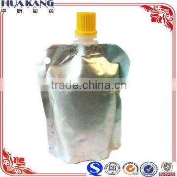 spout die cut plastic food packaging bags for beverage vacuum packaging bags