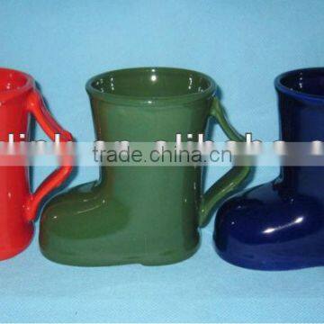 Interesting ceramic boot mug