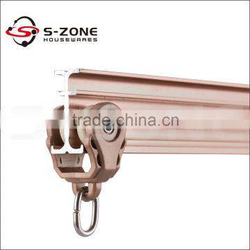 Sliding curtain rail track