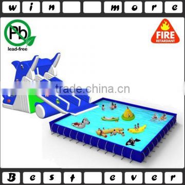 Inflatable Water park games, giant water park, water slide with big pool