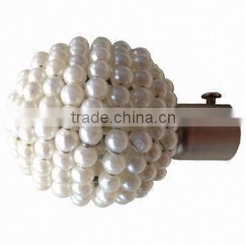 pear ball curtain rod finial, made of iron