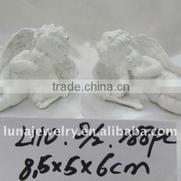 Resin christmas angel statue,resin wing angel figurine,resin snow white figurine