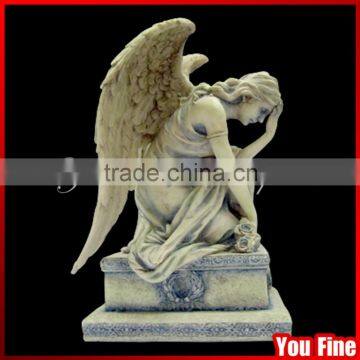 Cemetery Carved Angel Marble Tombstone Statue