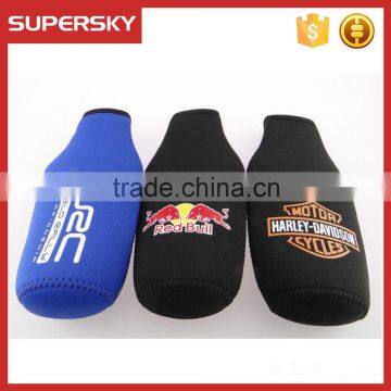 C1574 custom neoprene beer bottle cover bottle holder with zipper