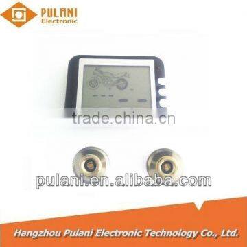 With operating frequency of 433 92MHz motorcycle accessory tpms with 2 external and replaceable sensors