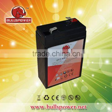 Lead acid battery 6v 2.8ah locomotive battery for Emergency/Security systems