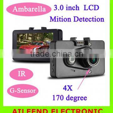 3" LCD Mini Ambarella G6300 Full HD 1080P Car DVR Camera Recorder 170 Wide Angle 4X Zoom G-sensor Night Vision Motion Detection