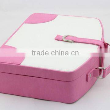 Hot Sale Pink Leather Jewelry Box(ZJ-80024-1)